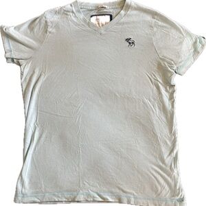 Abercrombie & Fitch Light Gray V-Neck Muscle Tee - XL (fits like Medium Muscle)